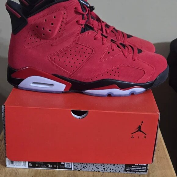 Mens JORDAN RETRO 6 RAGING BULLS Size 13, Never Worn - Picture 5 of 7